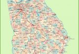 Georgia Map with Cities and Counties Georgia Road Map with Cities and towns