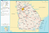 Georgia Physical Features Map Printable Maps Reference