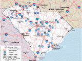 Georgia Road Closures Map Map Of south Carolina Interstate Highways with Rest areas and
