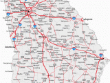 Georgia State Map with Cities and Counties Map Of Georgia Cities Georgia Road Map