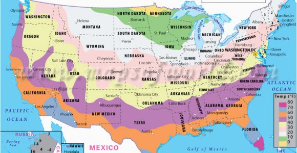 Georgia Temperature Map February Temperature Us Map Us Map Of February Temperature