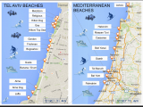 Glass Beach California Map Best Beaches In israel Secret Tel Aviv