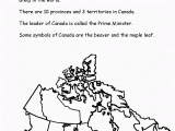 Grade 4 Map Of Canada Canadian Activities Worksheets On Geography Country