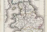 Historical Maps Of England 1825 Antique Map Of Ancient Great Britain original Antique