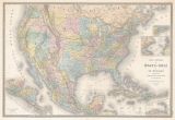 Hutchins Texas Map 1875 Carte Generale Des Etats Unis Et Du Mexique Comprenant L