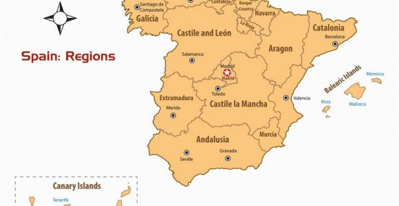 International Airports In Spain Map Regions Of Spain Map and Guide