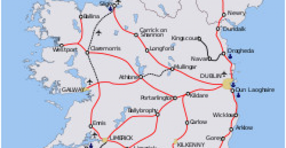 Ireland Railway Map Rail Transport In Ireland Wikivisually