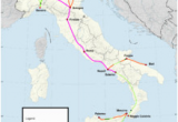 Italy High Speed Train Map Rail Transport In Italy Wikipedia