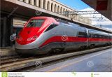 Italy High Speed Train Map the Train Stops Near the Platform Station In Italy Stock Image