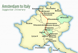 Italy Map Train Routes Amsterdam to northern Italy Suggested Itinerary