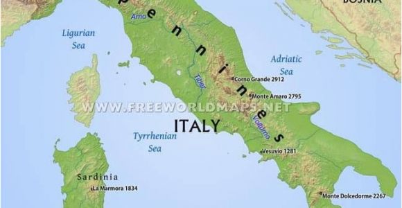 Italy Volcanoes Map Simple Italy Physical Map Mountains Volcanoes Rivers islands