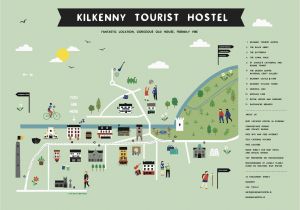 Kilkenny On Map Of Ireland Kilkenny tourest Hostel Map Ireland Trip 2015 Irland