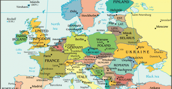 Labeled Map Of Western Europe Europe Map and Satellite Image