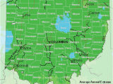 Lancaster Ohio Map Map Of Usda Hardiness Zones for Ohio