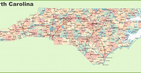 Large Map Of north Carolina Road Map Of north Carolina with Cities