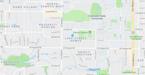 Map Ft Collins Colorado fort Collins Co Map New Rams Crossing Campus fort Collins Co Maps