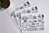 Map Hudson Ohio Hudson Ohio Map Print Fiber and Gloss