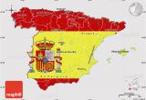 Map if Spain Flag Map Of Spain