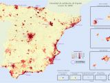 Map Murcia Spain area Quantitative Population Density Map Of Spain Lighter Colors