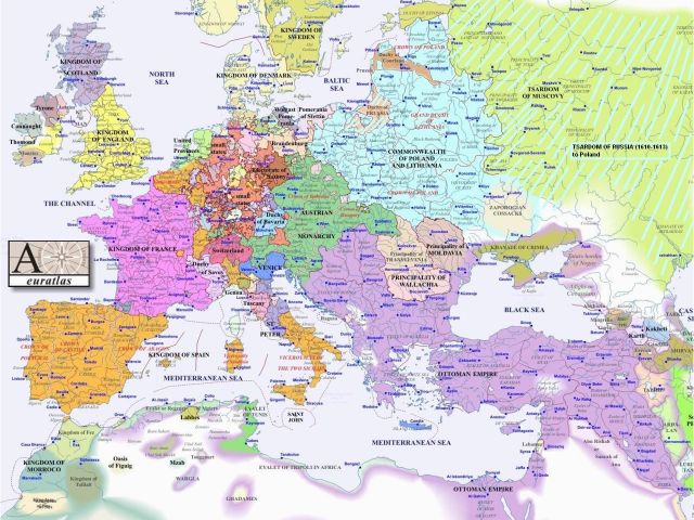 Map Of 16th Century Europe Europe Map 1600 17th Century Wikipedia the ...