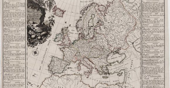 Map Of 18th Century Europe the First attempt at Economic Mapping Rare Antique Maps