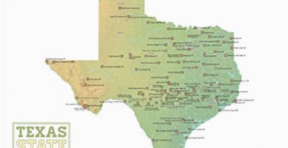 Map Of All Texas State Parks Amazon Com Best Maps Ever Texas State Parks Map 18×24 Poster Green