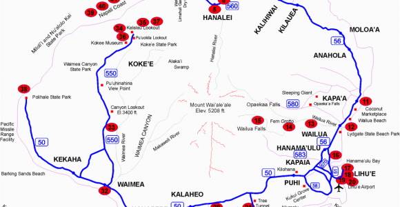 Map Of Aloha oregon Map Of Kauai S Points Of Interest 50 Things to Do Best Things to