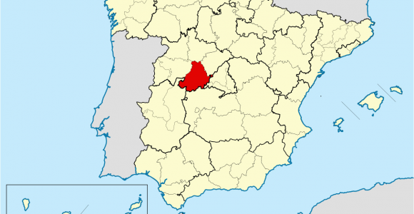 Map Of Avila Spain Bistum A Vila Wikipedia