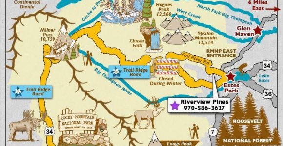 Map Of Blackhawk Colorado Trail Ridge Road Scenic byway Map Colorado Vacation Directory