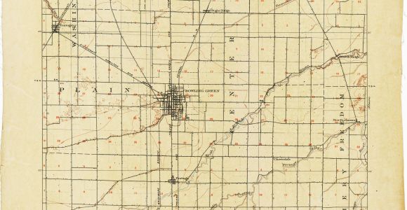 Map Of Bowling Green Ohio Ohio Historical topographic Maps Perry Castaa Eda Map Collection