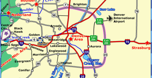 Map Of Brighton Colorado towns within One Hour Drive Of Denver area Colorado Vacation Directory