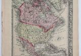 Map Of Canada Colored Details About 1860 Mitchell S Huge Hand Tinted Colored Map Of north