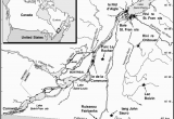 Map Of Canada St Lawrence River Map Of Localities In the St Lawrence River Basin In southern