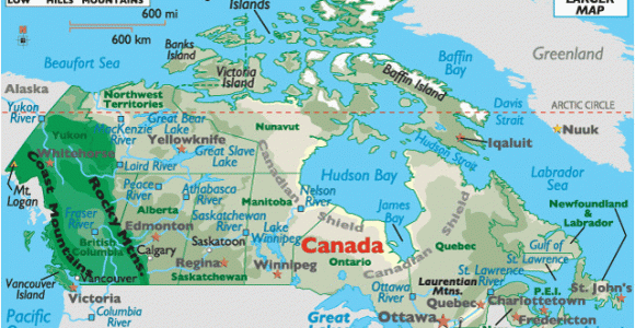 Map Of Canada with Scale Canada Map Map Of Canada Worldatlas Com