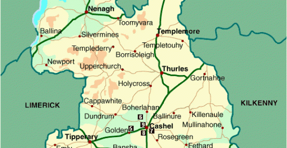 Map Of Co Tipperary Ireland Map Of County Tipperary Home Of Grandpa Kennedy Back to