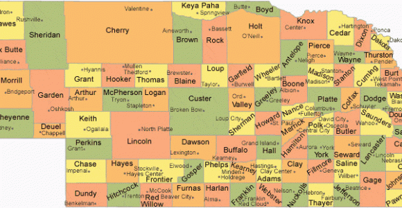 Map Of Colorado and Nebraska Nebraska County Map