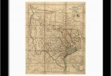 Map Of Dillon Texas Antique Map Of Texas by John Arrowsmith 1841 Framed Print by Blue