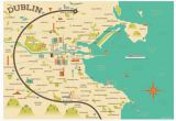 Map Of Dublin Ohio Illustrated Map Of Dublin Ireland Travel Art Europe by Alan byrne