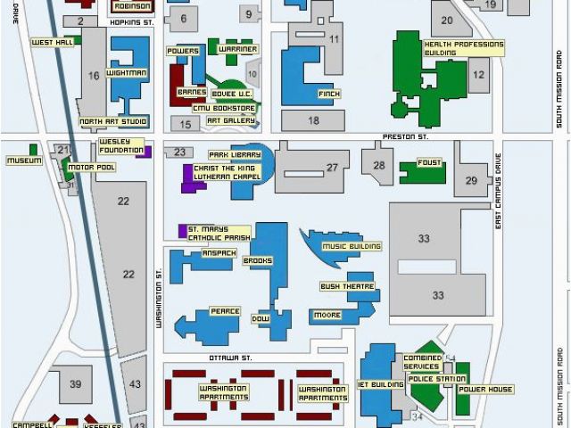 Michigan University Campus Map