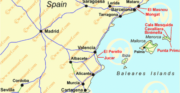 Map Of Eastern Spain Detailed Map Of East Coast Of Spain Twitterleesclub