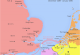 Map Of England and Spain the Queen Of Spain Sails to England January 1690