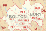 Map Of England Districts Bl Postcode area Wikipedia