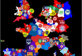 Map Of England Football Teams Map Of top Division Football Clubs In Major European Leagues