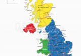 Map Of England Ireland Scotland and Wales Fotografie Obraz England Scotland Wales and north Ireland