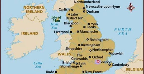 Map Of England Showing Stonehenge Map Of England