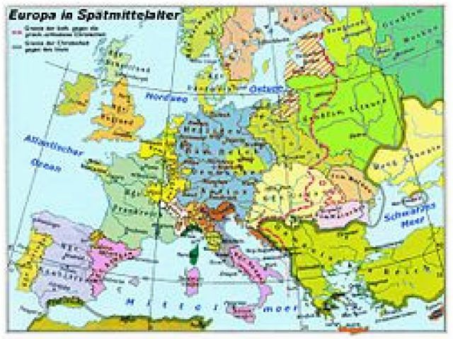 Map Of Europe Circa 1900