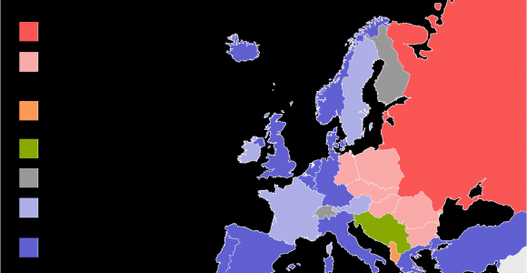 Map Of Europe During the Cold War Political Situation In Europe During the Cold War Mapmania