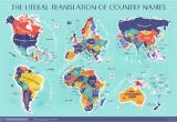 Map Of Europe for Sale World Map the Literal Translation Of Country Names