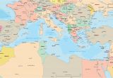 Map Of Europe Seas and Oceans Political Map Of Mediterranean Sea Region