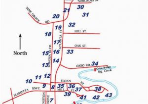 Map Of Fayetteville Georgia Roswell Historic District Map Walking tour Discover In Roswell